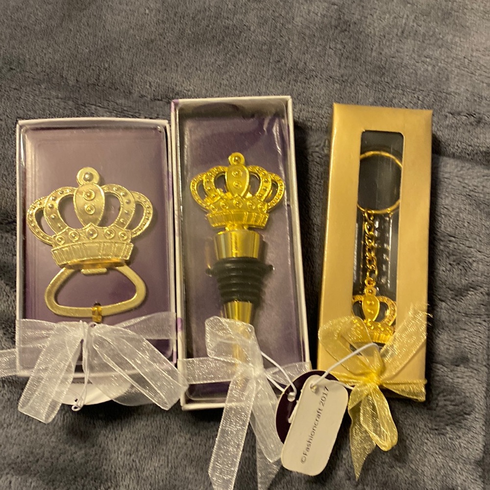 Crown collection including keychain,wine stopper and bottle opener